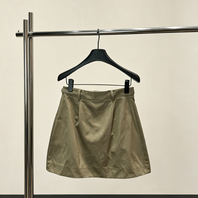 PRADA 26S BELTED A-LINE MINI SKIRT 1148