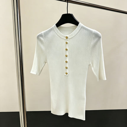 CHANEL 26S SHORT SLEEVE KNIT TOP 1597