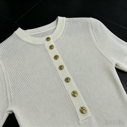 CHANEL 26S SHORT SLEEVE KNIT TOP 1597