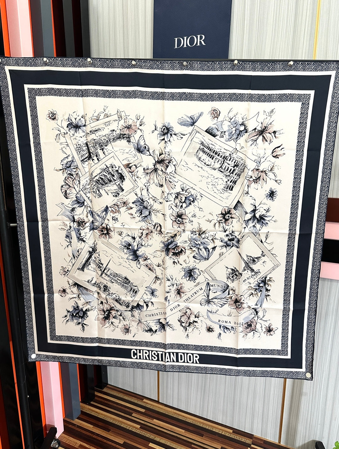 DIOR 26S SCARF 90CM IN SILK 321005