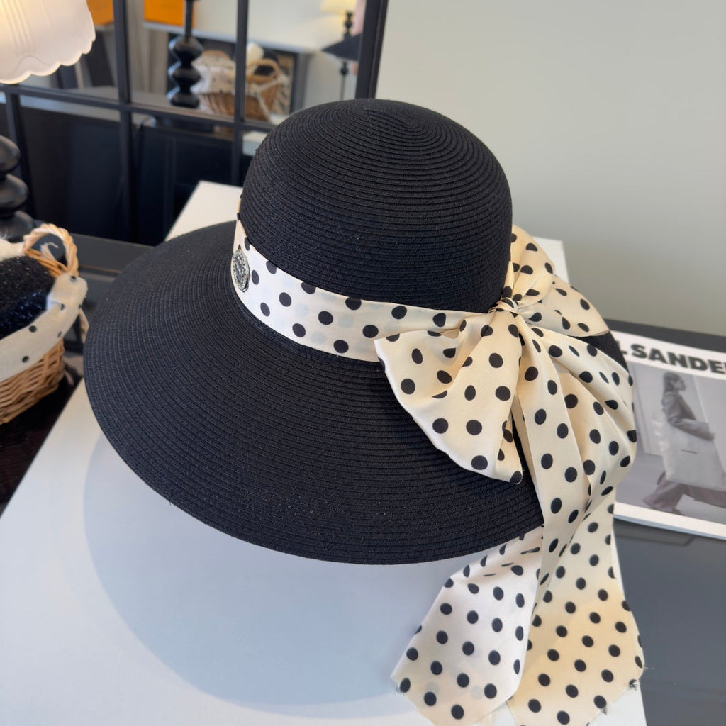 MIUMIU WIDE-BRIM BUCKET HAT WITH BOW STYLE 57
