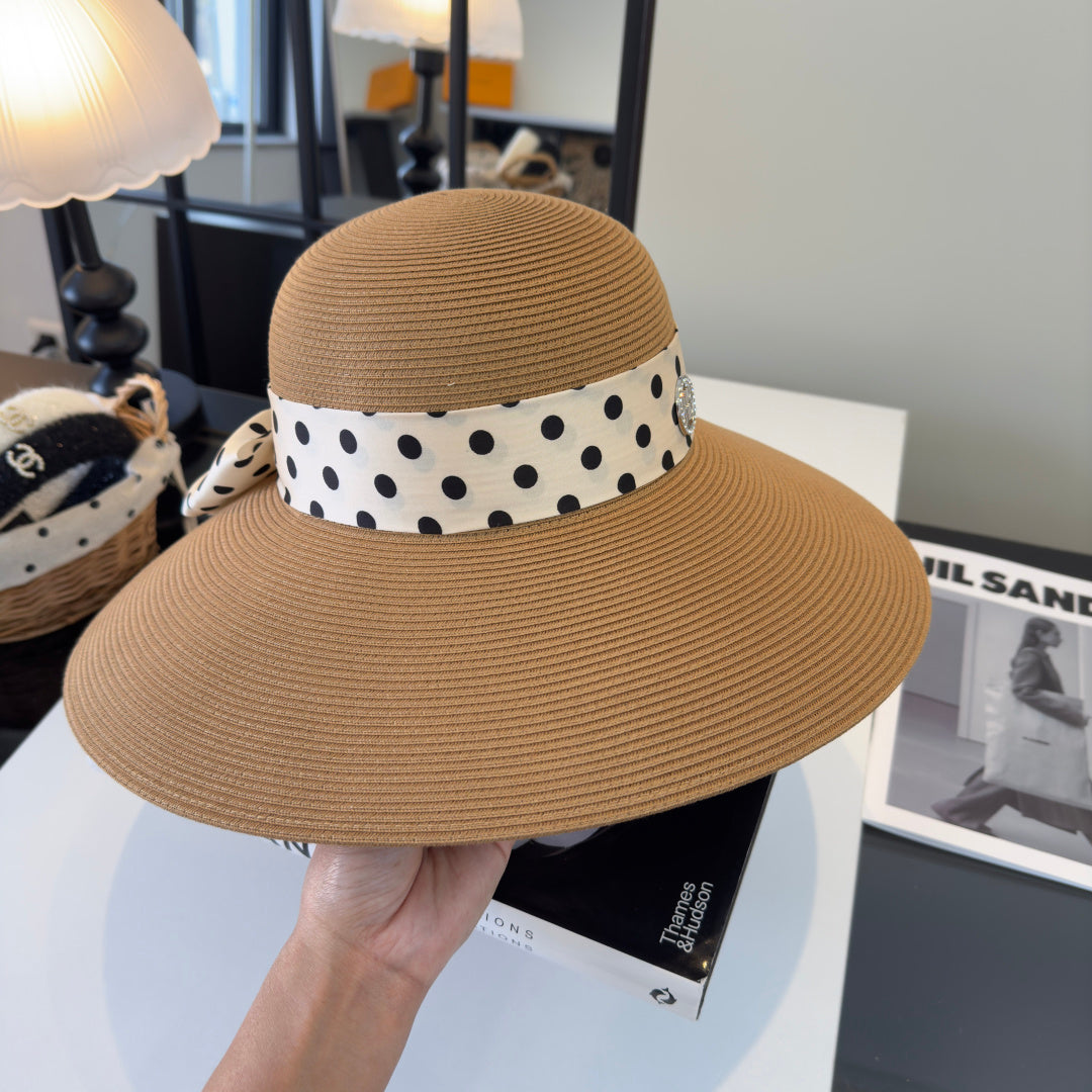 MIUMIU WIDE-BRIM BUCKET HAT WITH BOW STYLE 55