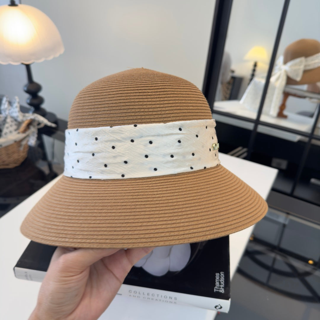 MIUMIU WIDE-BRIM BUCKET HAT WITH BOW STYLE 44