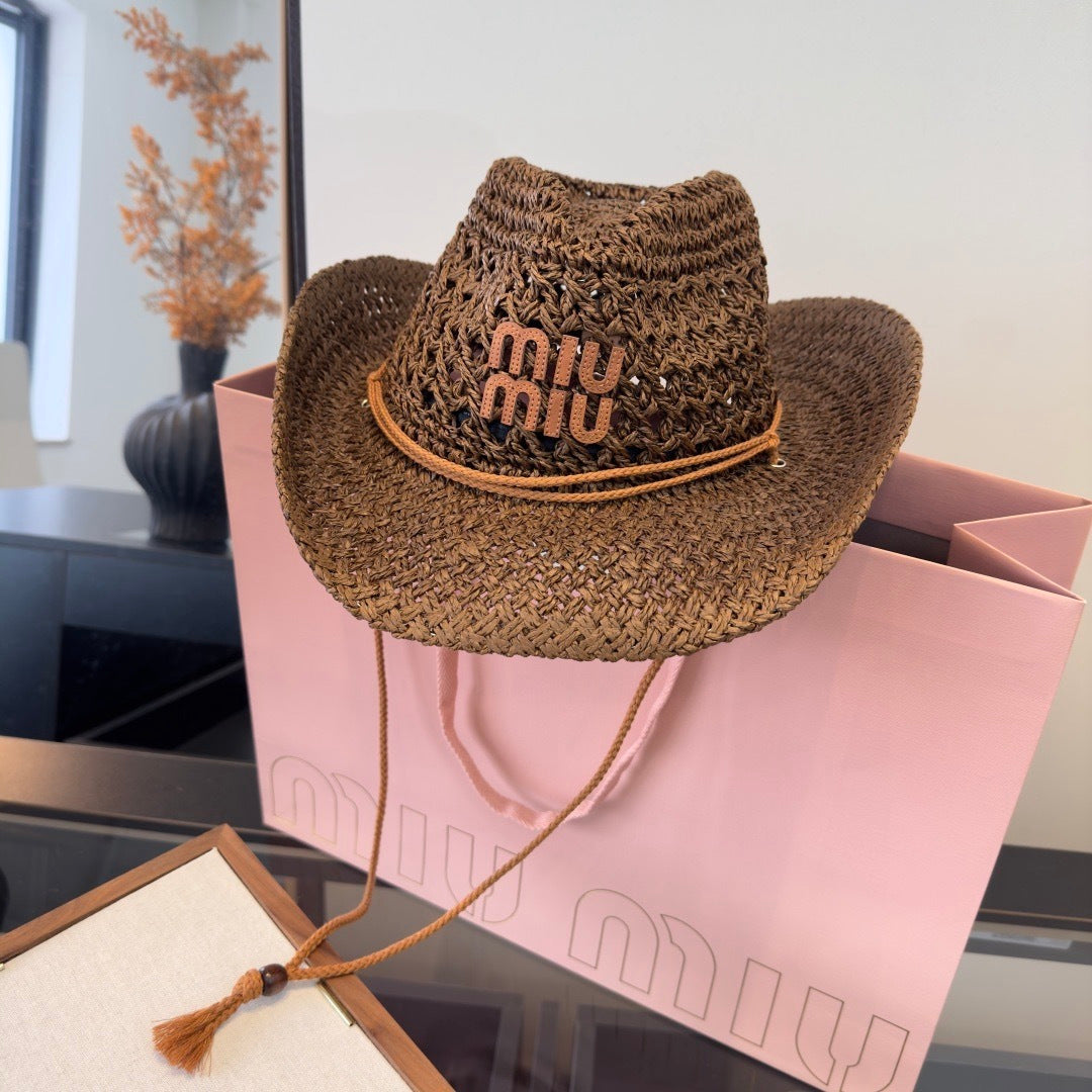 MIUMIU STRAW COWBOY HAT STYLE 19