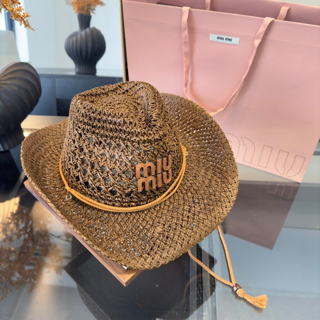 MIUMIU STRAW COWBOY HAT STYLE 19