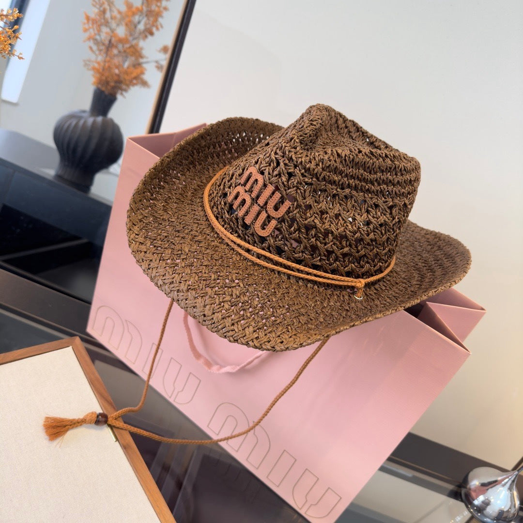 MIUMIU STRAW COWBOY HAT STYLE 19