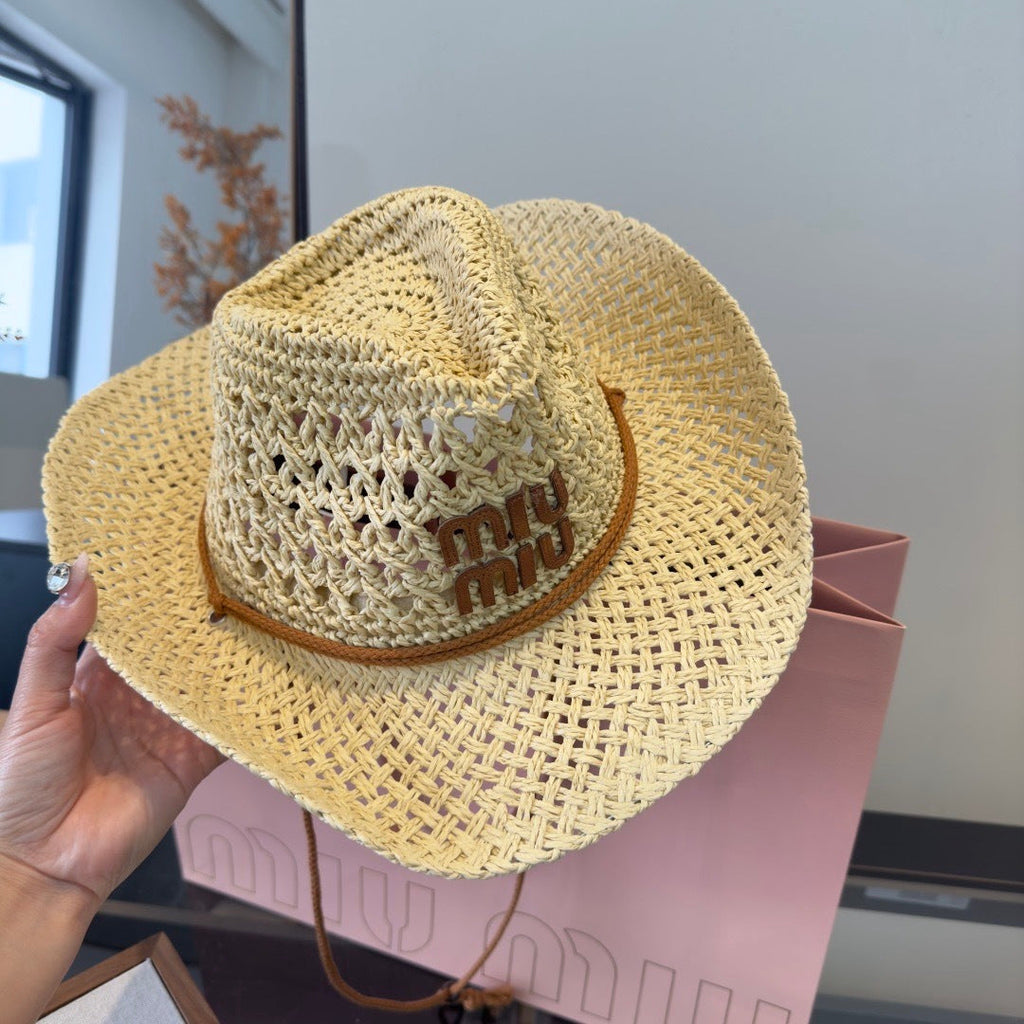 MIUMIU STRAW COWBOY HAT STYLE 18