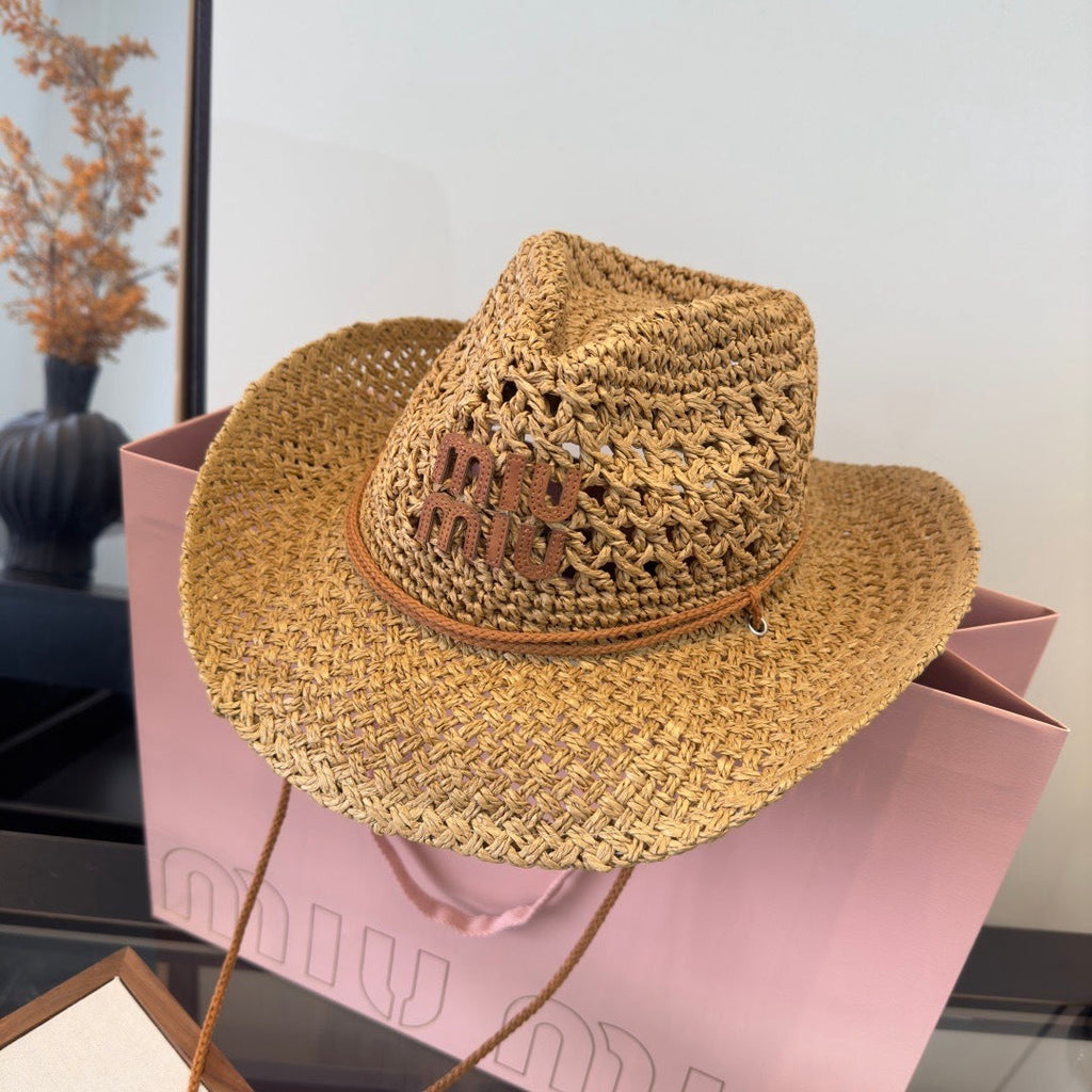 MIUMIU STRAW COWBOY HAT STYLE 17