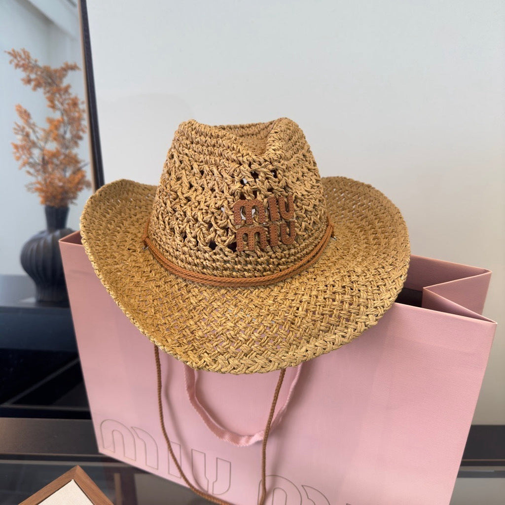 MIUMIU STRAW COWBOY HAT STYLE 17