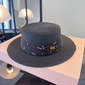 MIUMIU FLAT-BRIM STRAW HAT STYLE 9
