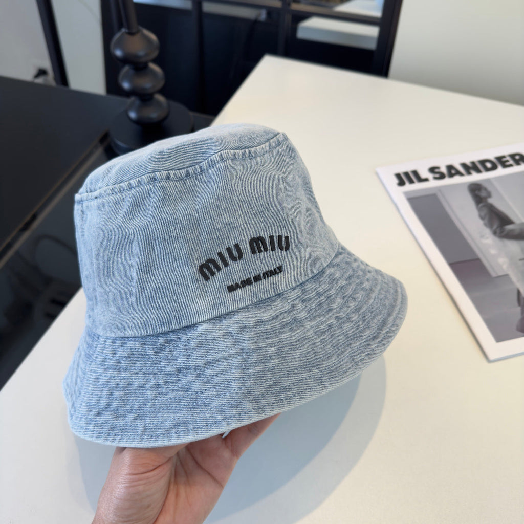 MIUMIU 26S DENIM BUCKET HAT 340425