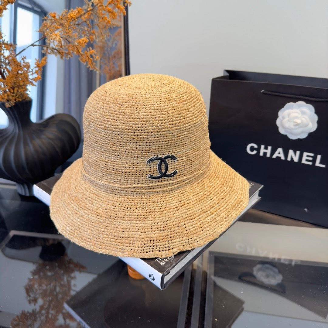 CHANEL 26S RAFFIA BUCKET HAT 335861
