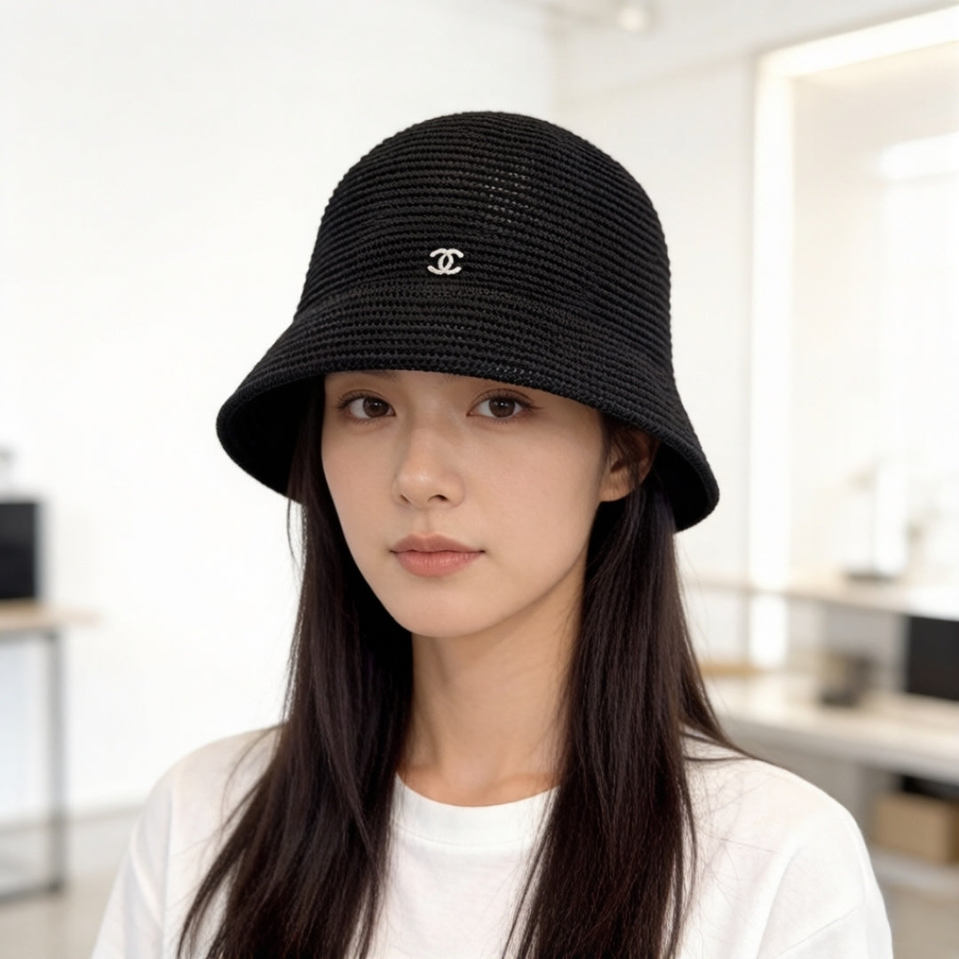 CHANEL 26S STRAW CLOCHE HAT 335916