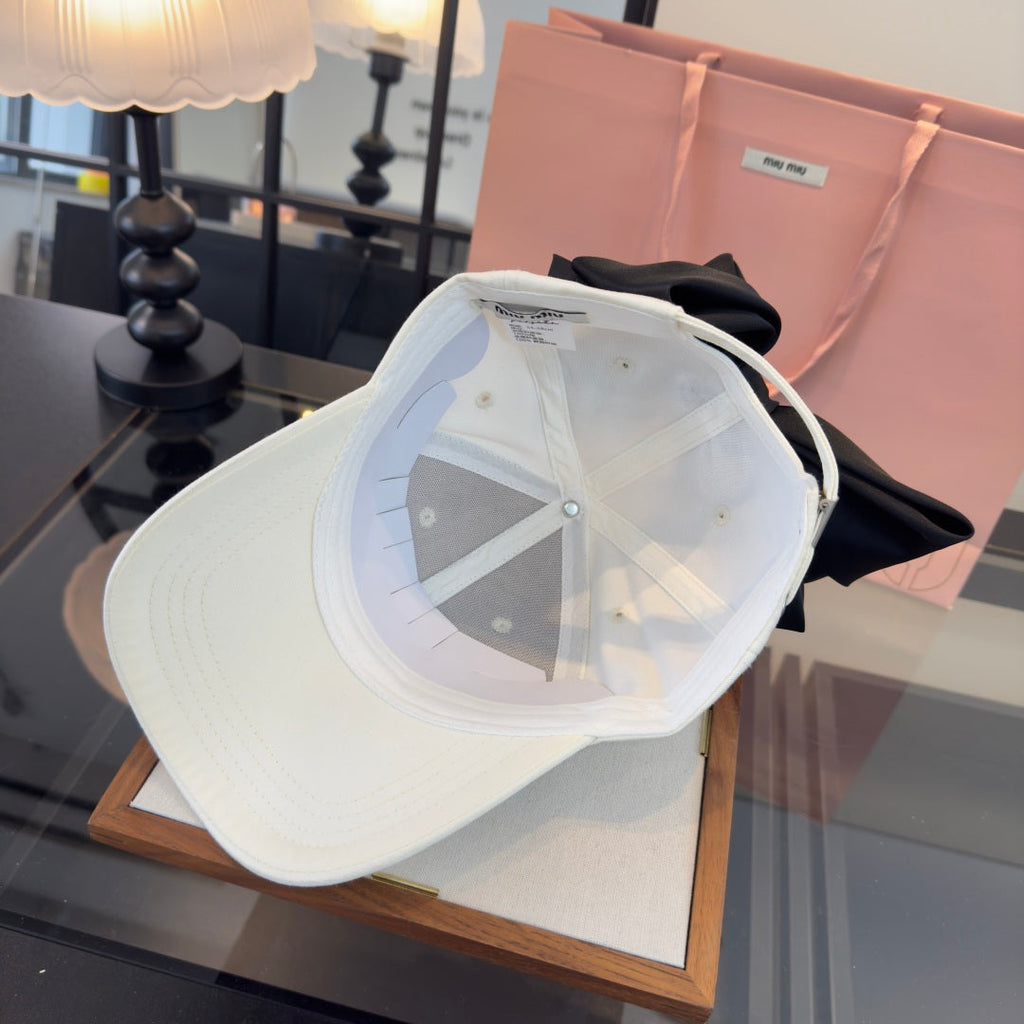 MIUMIU 26S BOW BASEBALL CAP 343531