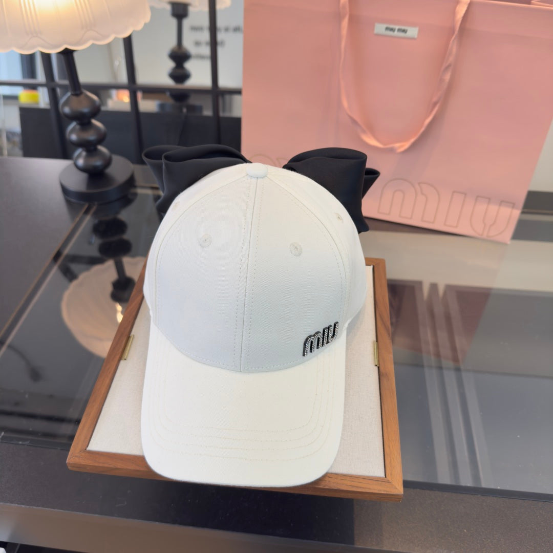 MIUMIU 26S BOW BASEBALL CAP 343531