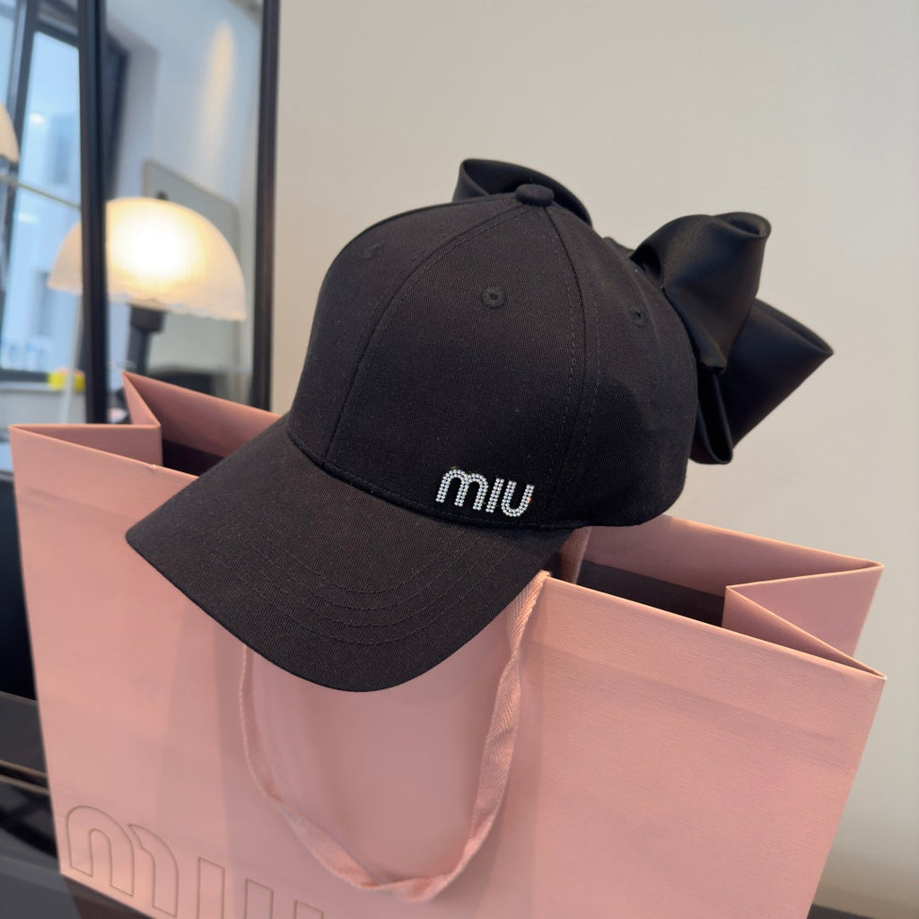 MIUMIU 26S BOW BASEBALL CAP 343532