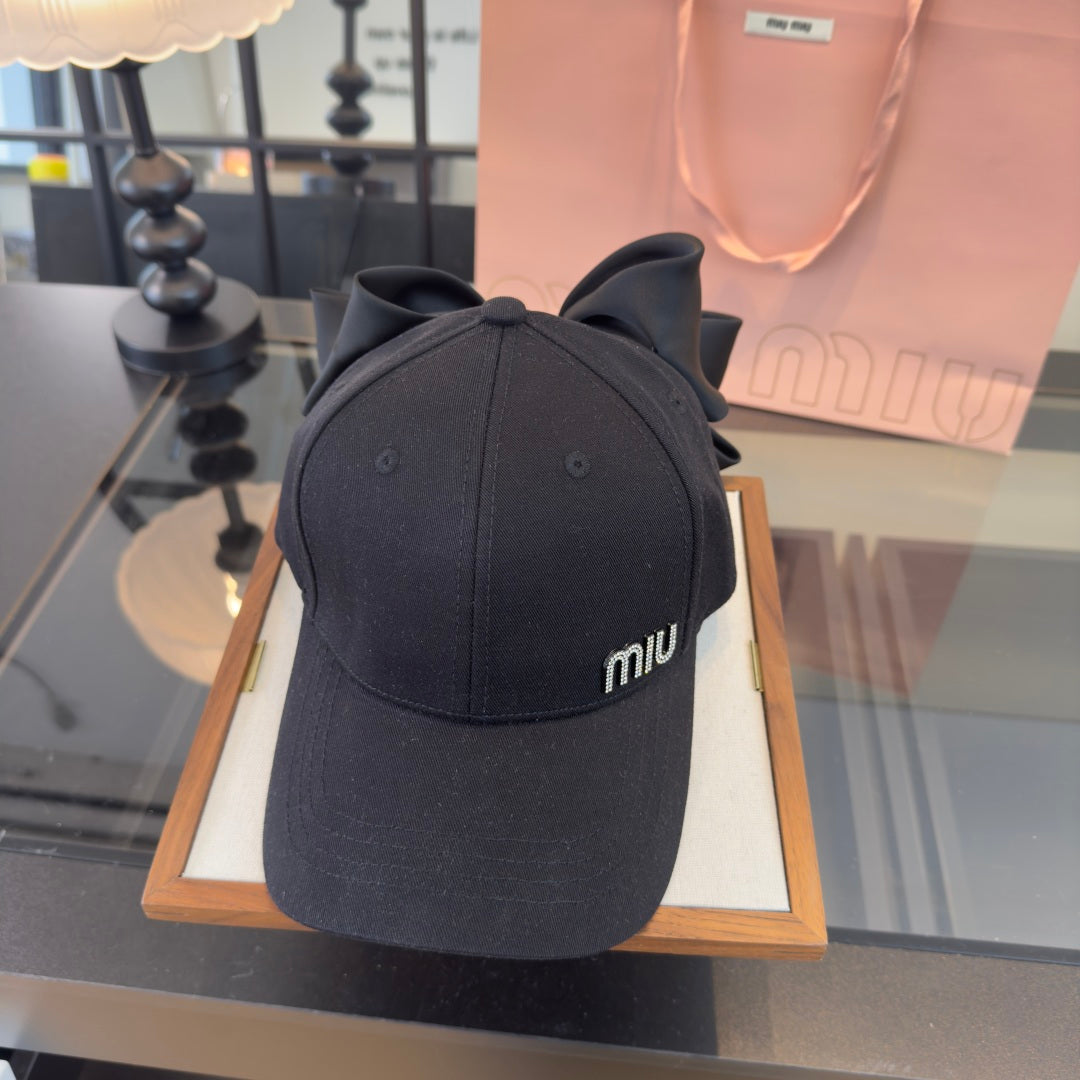 MIUMIU 26S BOW BASEBALL CAP 343532
