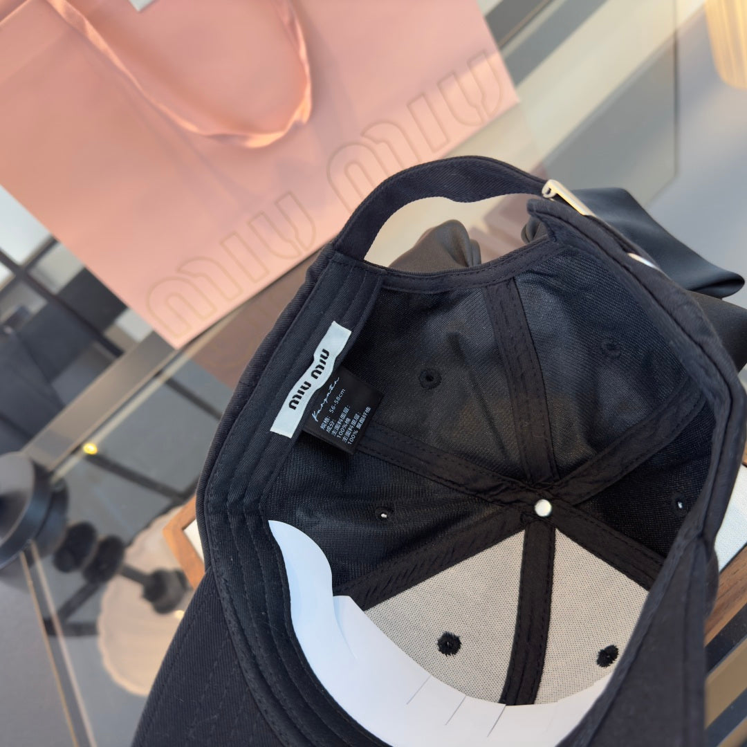 MIUMIU 26S BOW BASEBALL CAP 343532