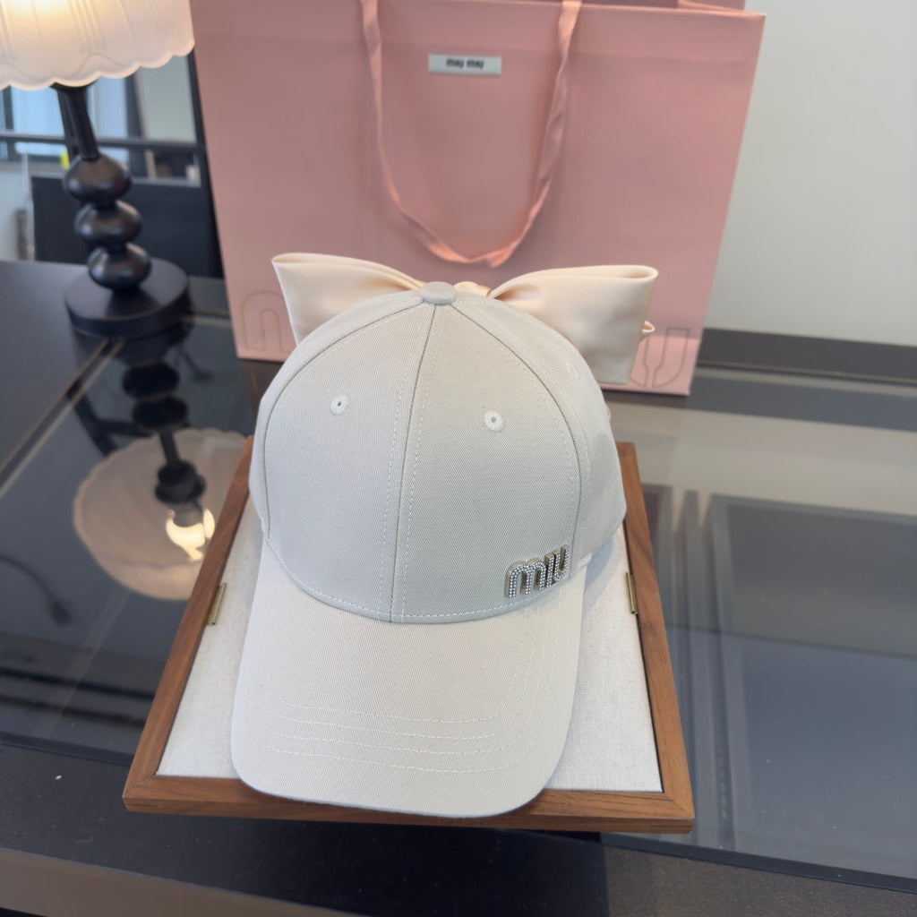 MIUMIU 26S BOW BASEBALL CAP 343533