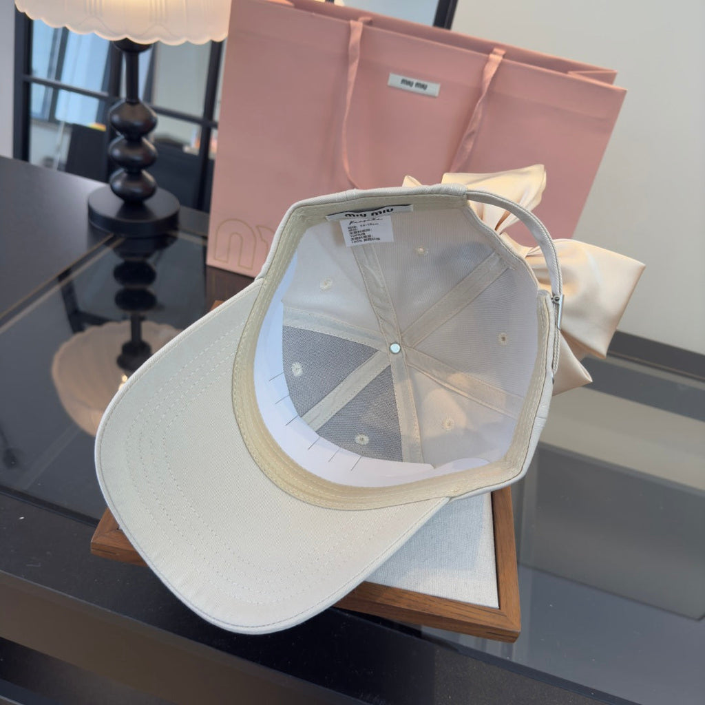 MIUMIU 26S BOW BASEBALL CAP 343533