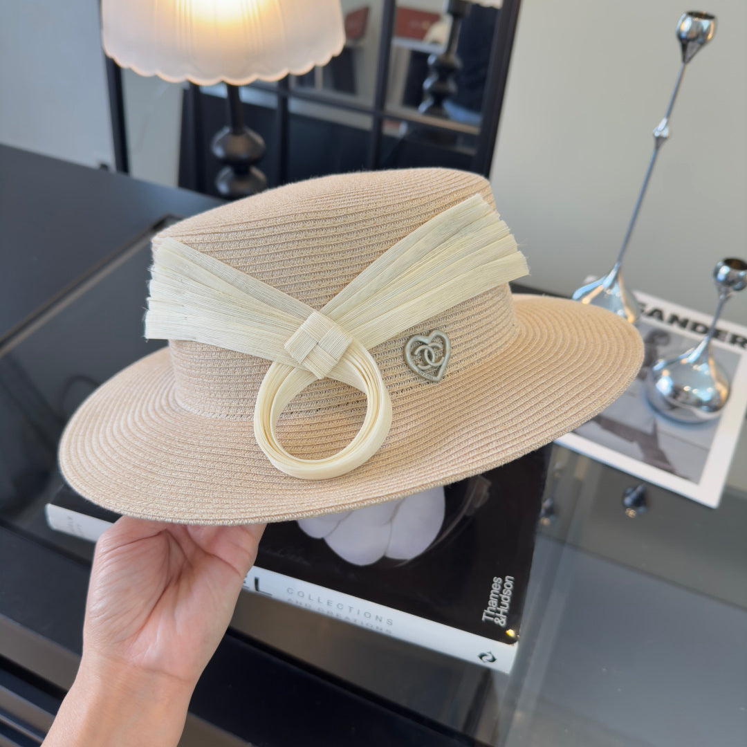 CHANEL 26S STRAW BOATER HAT 335887