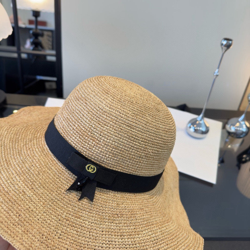 GUCCI 26S WIDE-BRIMMED STRAW HAT 224