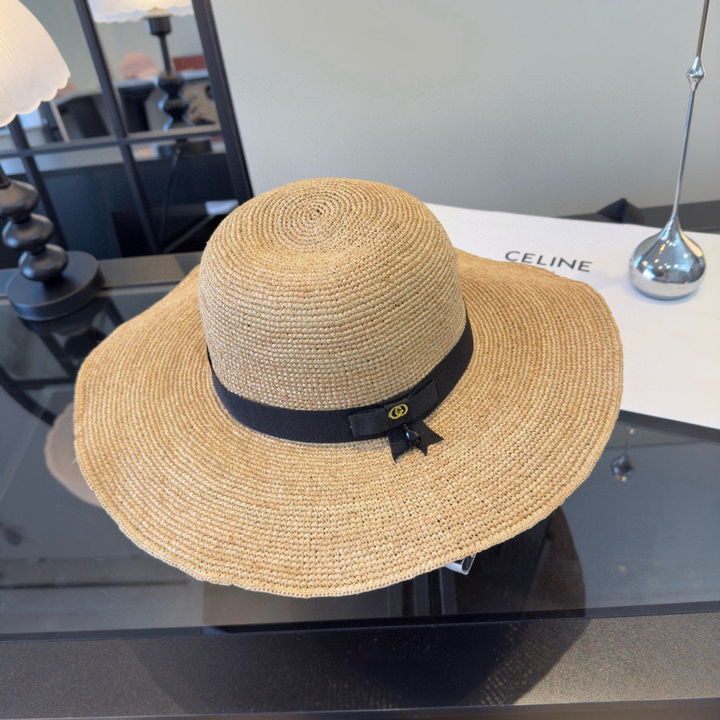 GUCCI 26S WIDE-BRIMMED STRAW HAT 224
