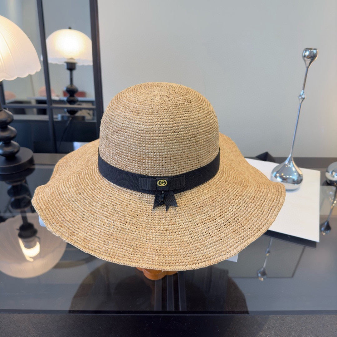 GUCCI 26S WIDE-BRIMMED STRAW HAT 224