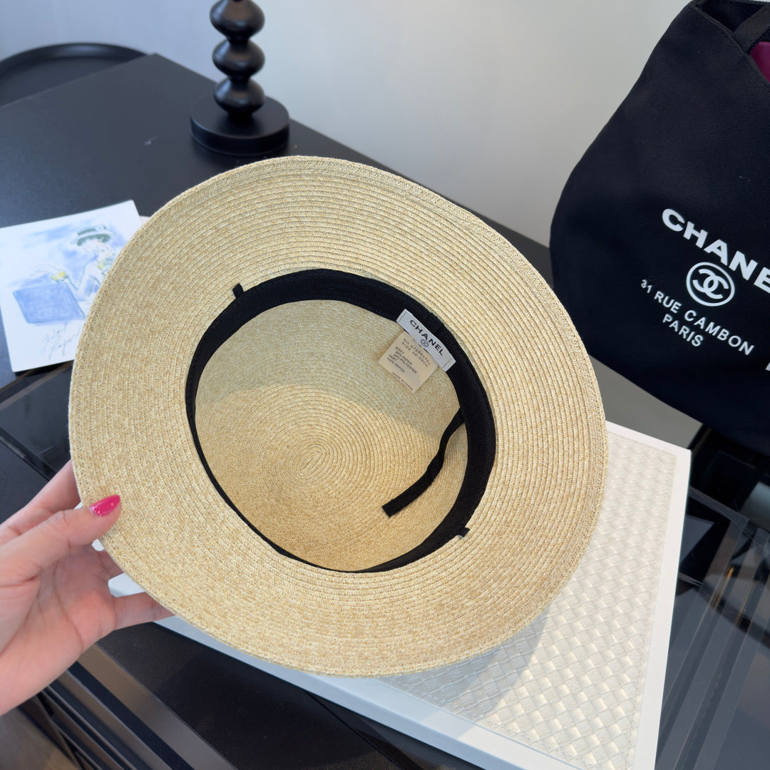 CHANEL 26S RAFFIA BUCKET HAT 338041