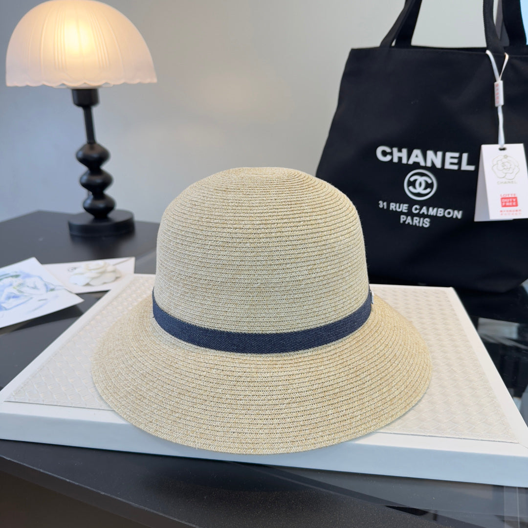 CHANEL 26S RAFFIA BUCKET HAT 338041