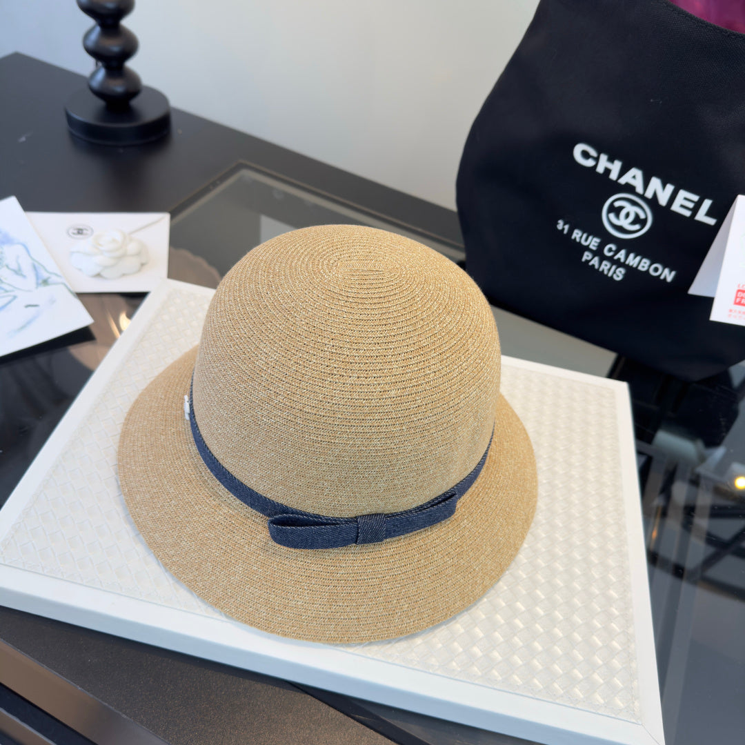 CHANEL 26S RAFFIA BUCKET HAT 338042