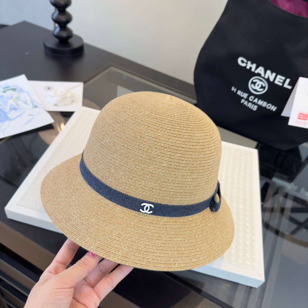 CHANEL 26S RAFFIA BUCKET HAT 338042