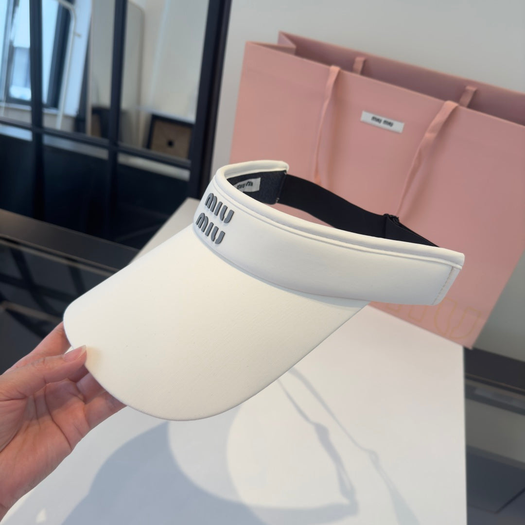MIUMIU 26S EMBOSSED LOGO TECH VISOR 343562