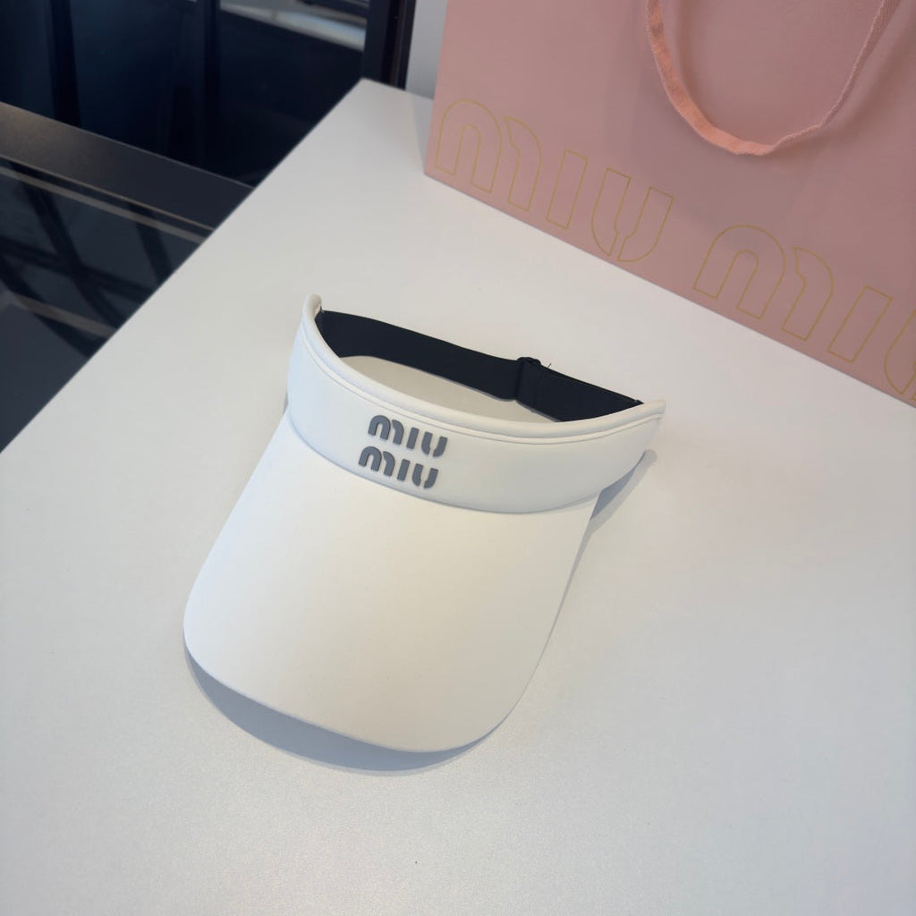 MIUMIU 26S EMBOSSED LOGO TECH VISOR 343562