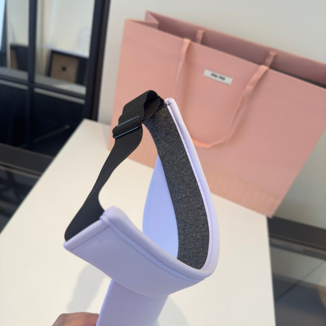 MIUMIU 26S EMBOSSED LOGO TECH VISOR 343565