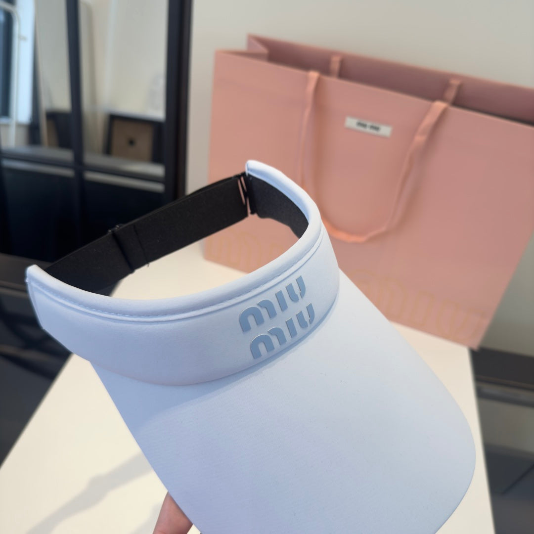 MIUMIU 26S EMBOSSED LOGO TECH VISOR 343567