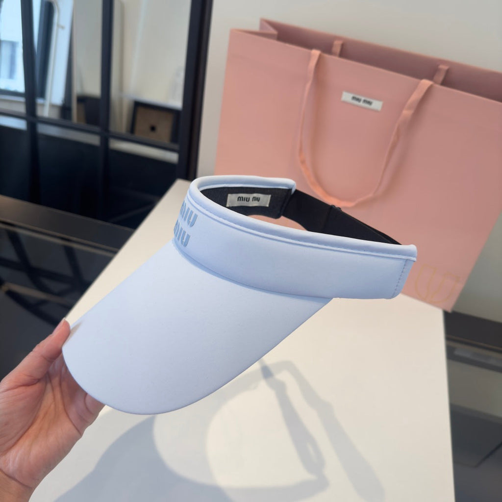 MIUMIU 26S EMBOSSED LOGO TECH VISOR 343567