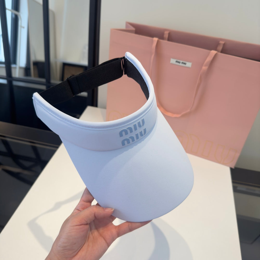 MIUMIU 26S EMBOSSED LOGO TECH VISOR 343567