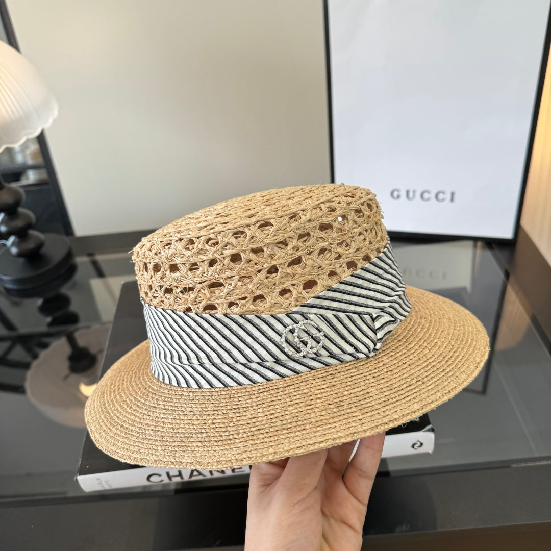 GUCCI 26S WIDE-BRIMMED STRAW HAT 223