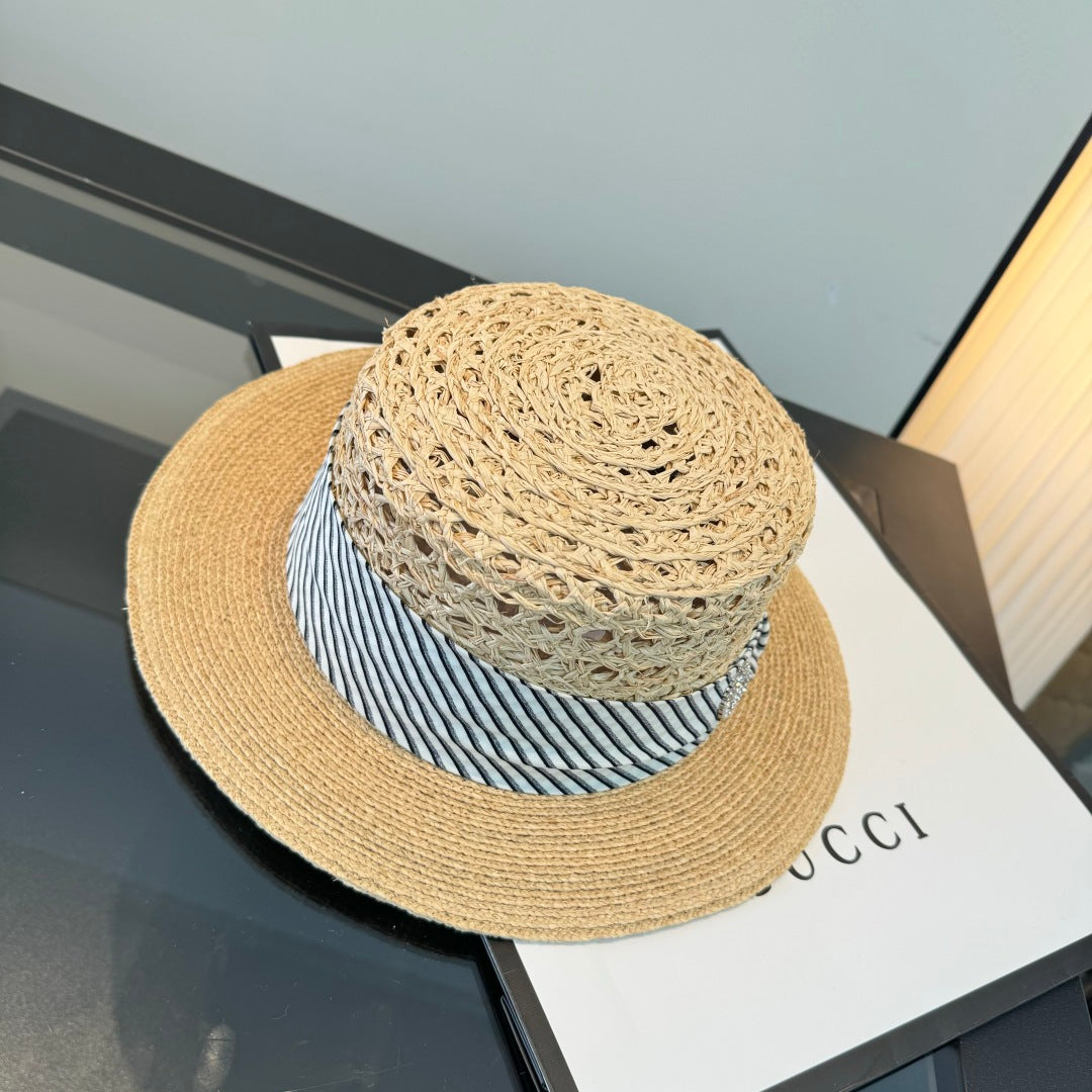 GUCCI 26S WIDE-BRIMMED STRAW HAT 223