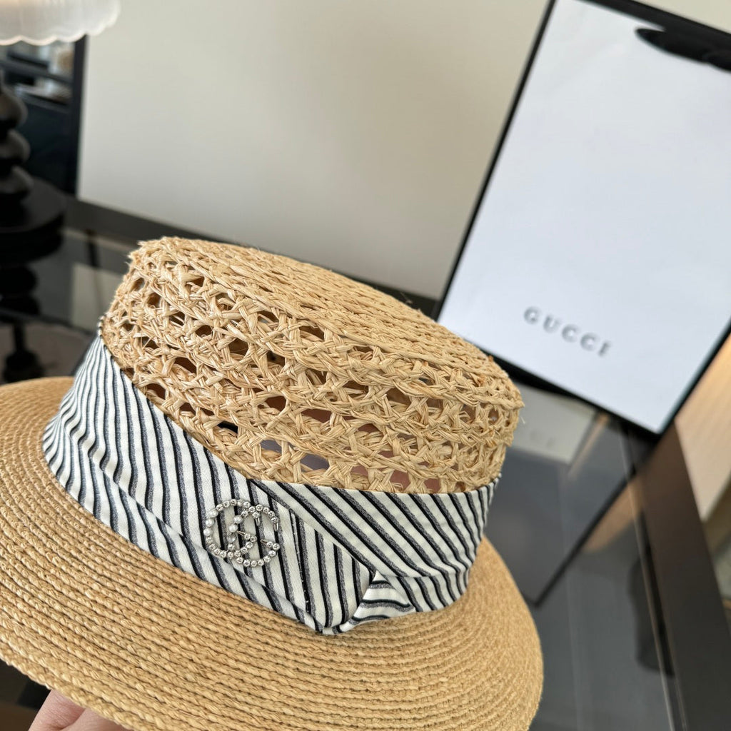 GUCCI 26S WIDE-BRIMMED STRAW HAT 223