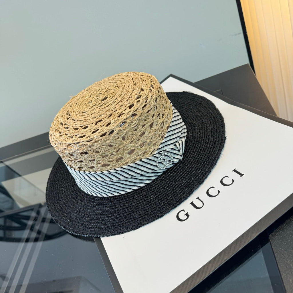 GUCCI 26S WIDE-BRIMMED STRAW HAT 221