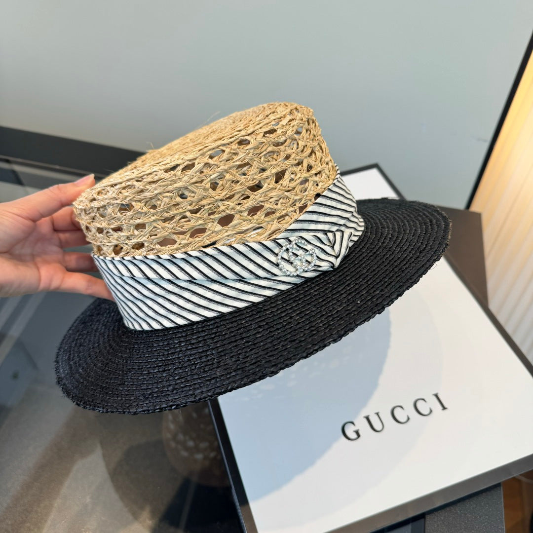 GUCCI 26S WIDE-BRIMMED STRAW HAT 221