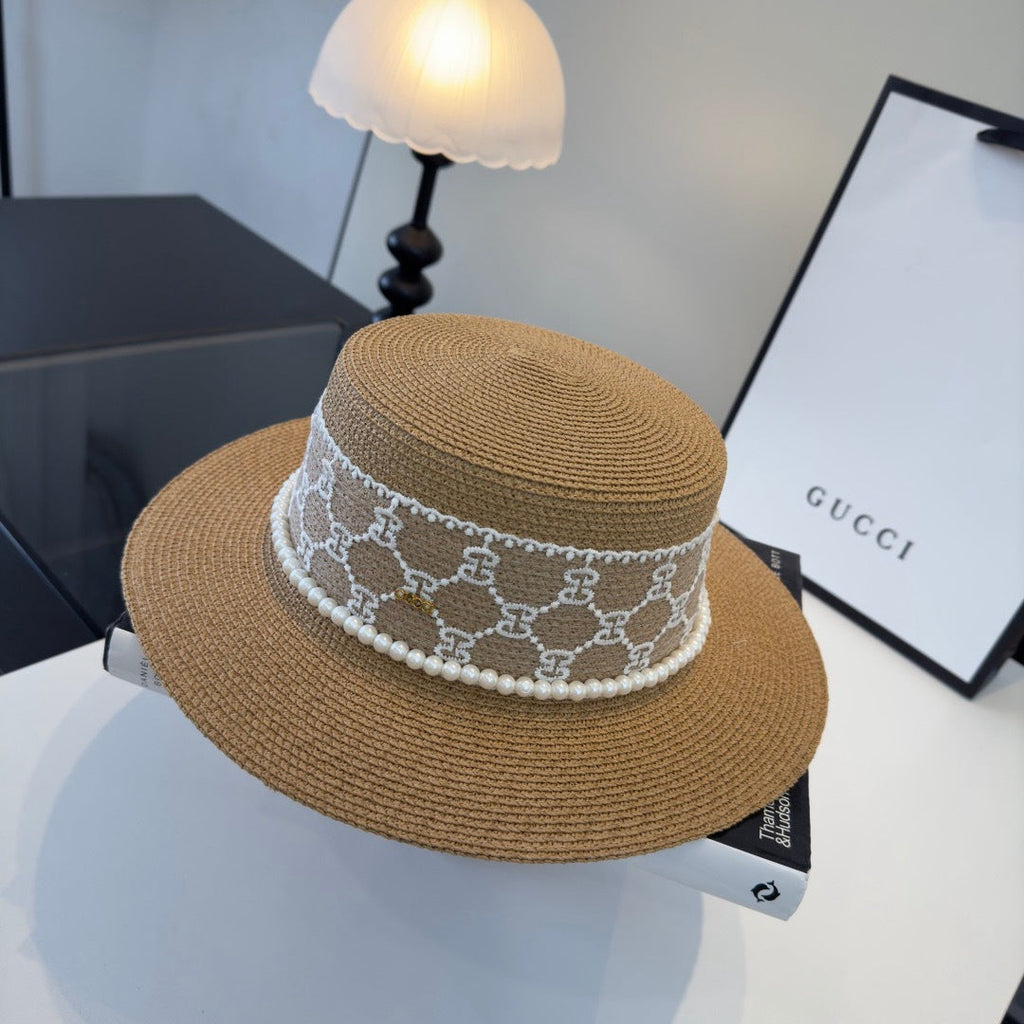 GUCCI 26S WIDE-BRIMMED STRAW HAT 258