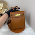 HM 25S KELLY JUMP 17 CM IN CARAMEL BROWN SWIFT WITH GOLD HARDWARE