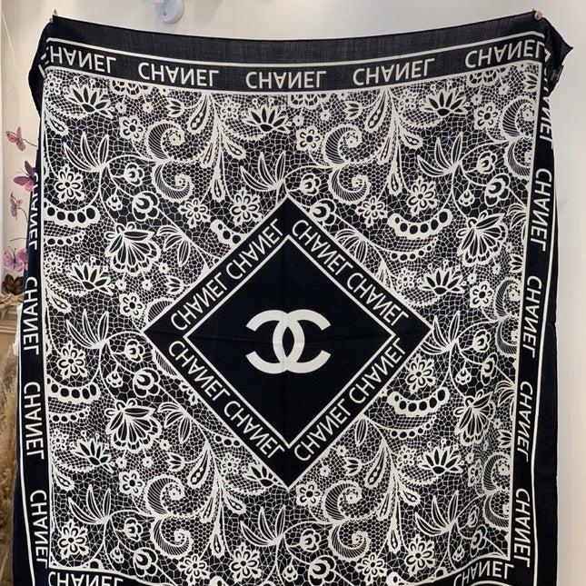 CHANEL 25S SCARF 135 CM IN CASHMERE AND SILK 943317