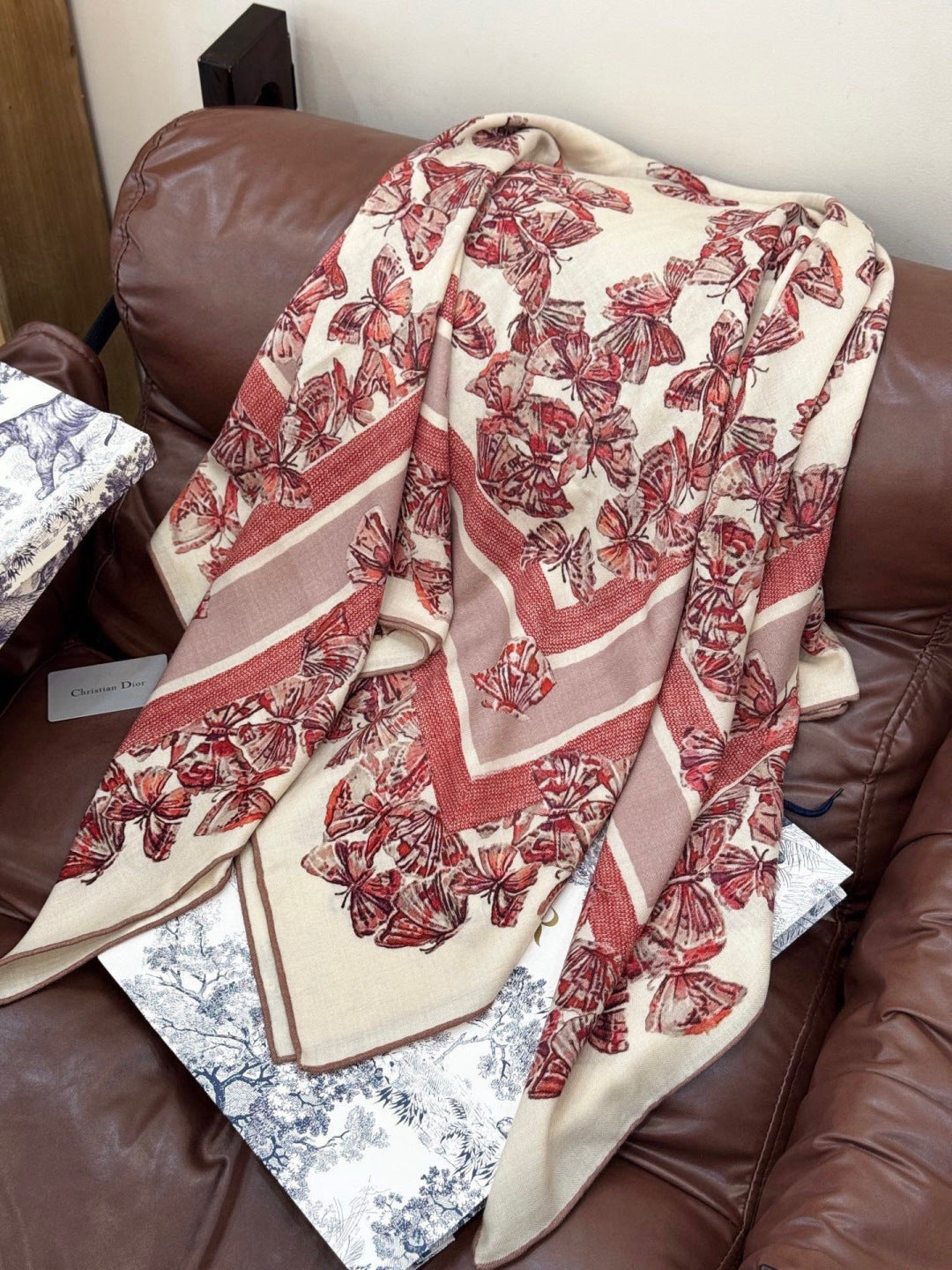 DIOR 26S SCARF 135CM IN CASHMERE SILK 126117