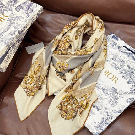 DIOR 26S SCARF 135CM IN CASHMERE SILK 126118