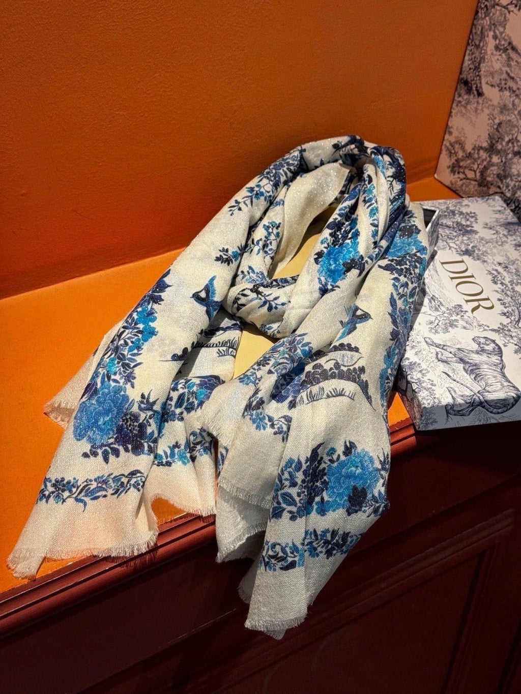 DIOR 26S SCARF 110CM IN WOOL & CASHMERE 300232