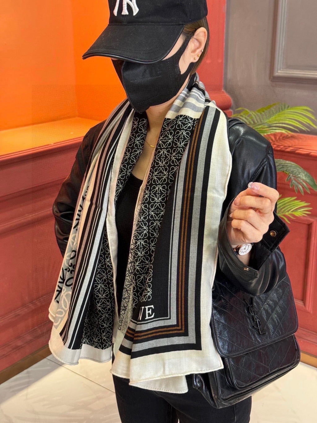 LOEWE 26S SCARF 140 IN CASHMERE SILK 303359